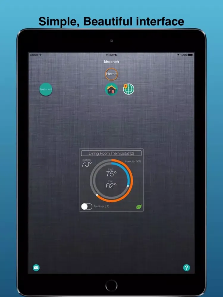Capturas de tela do QuickControl: For Nest iPad 