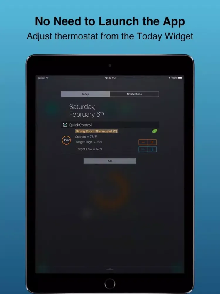 Capturas de tela do QuickControl: For Nest iPad 