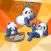 Kawaii Lazy Panda Stickers