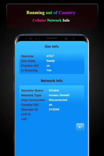 Sim Phone details: Device Info Screenshots