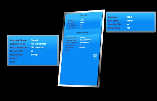 Sim Phone details: Device Info Screenshots