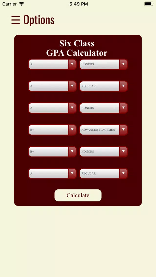 Fordham Prep GPA Calculator应用截图
