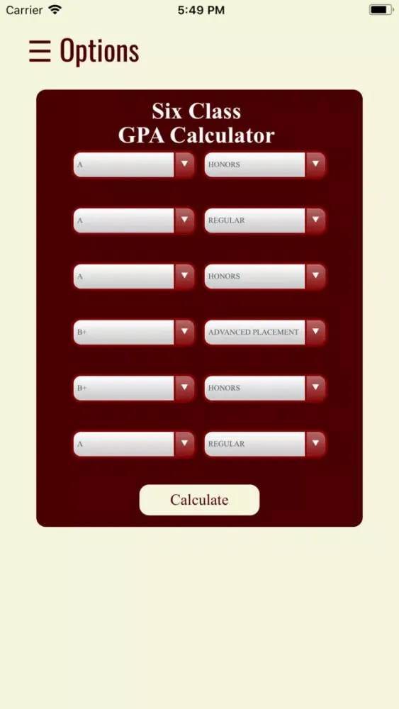 Fordham Prep GPA Calculator应用截图