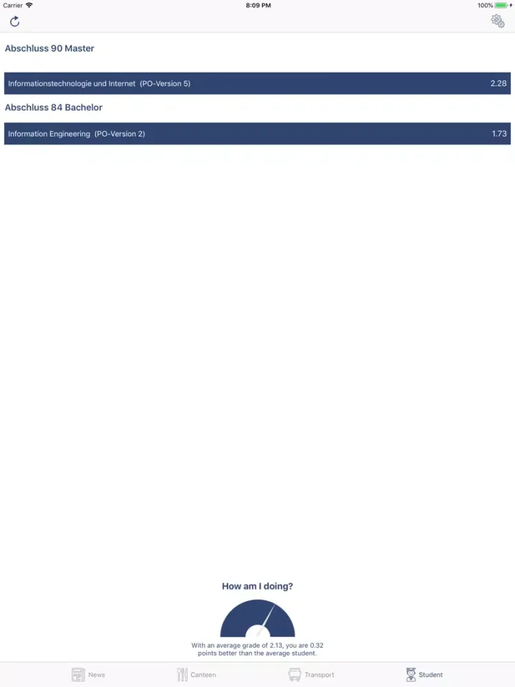 Ảnh chụp màn hình của FH Kiel iPad 