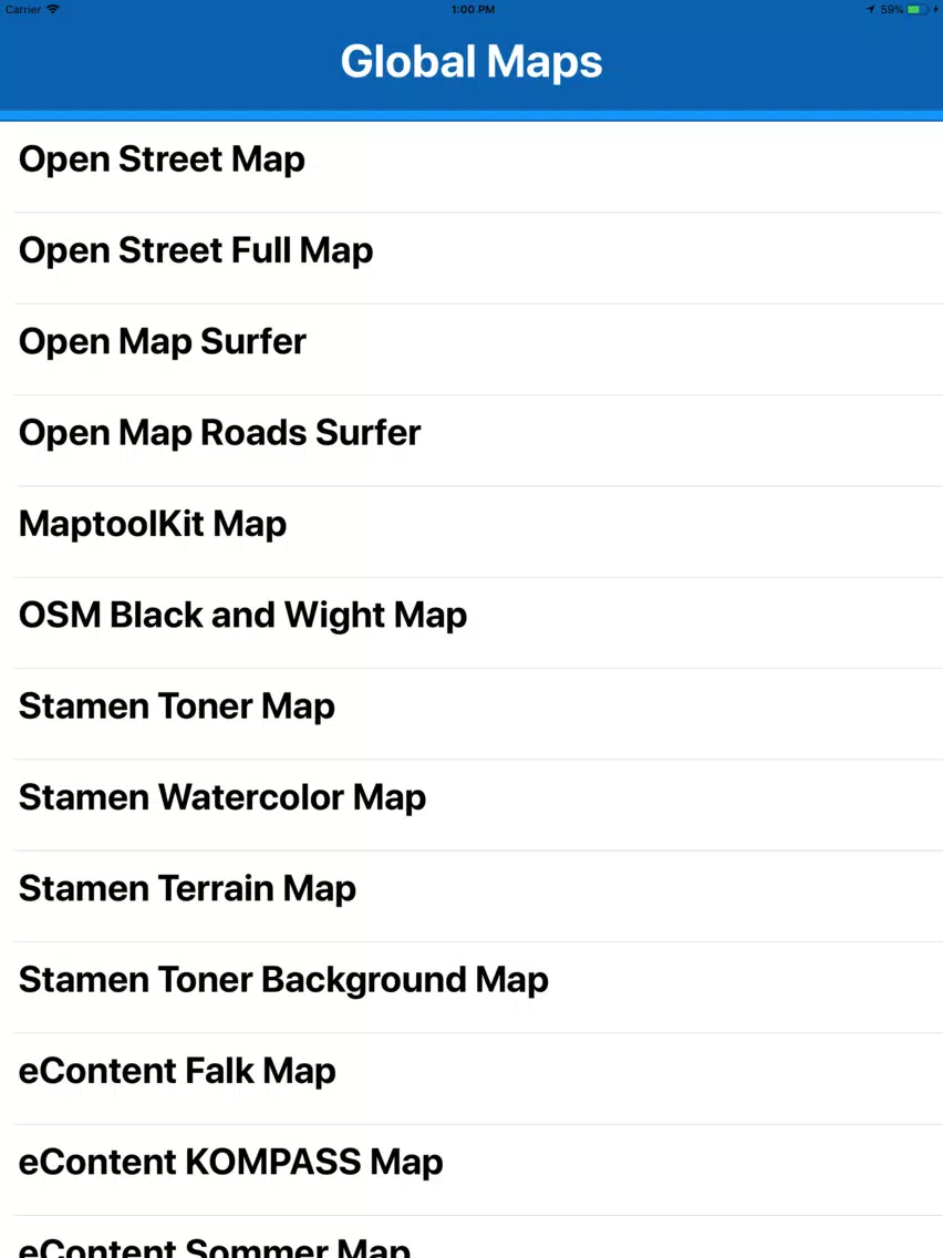 Tangkapan layar Global Maps All in one map MGR iPad 