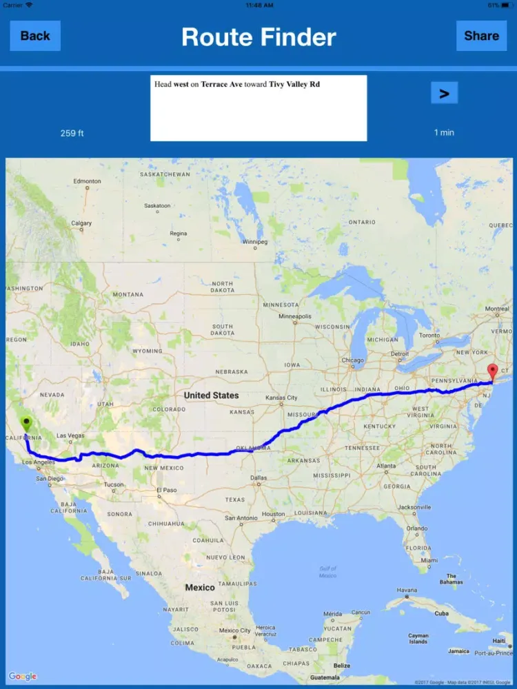 Directions & Map Navigator MGR iPad  Screenshots