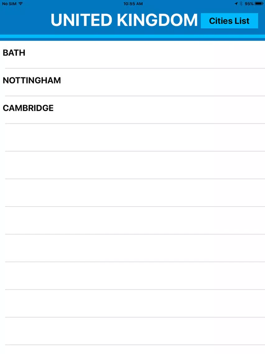 Tangkapan layar UNITED KINGDOM Online Travel iPad 