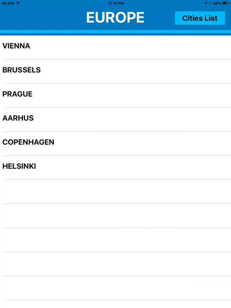 Europe Online Travel iPad 应用截图
