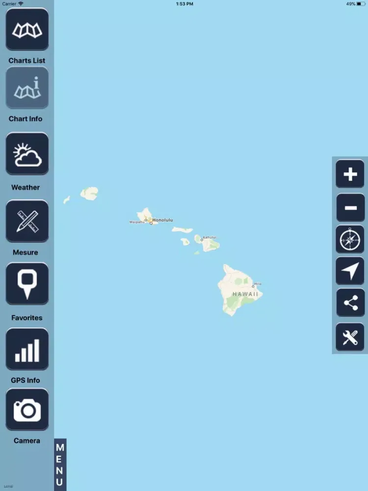 Zrzuty ekranu Hawaii Raster Maps iPad 