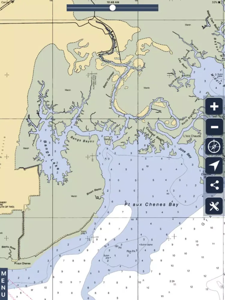 Tangkapan skrin Alabama Raster Maps iPad 