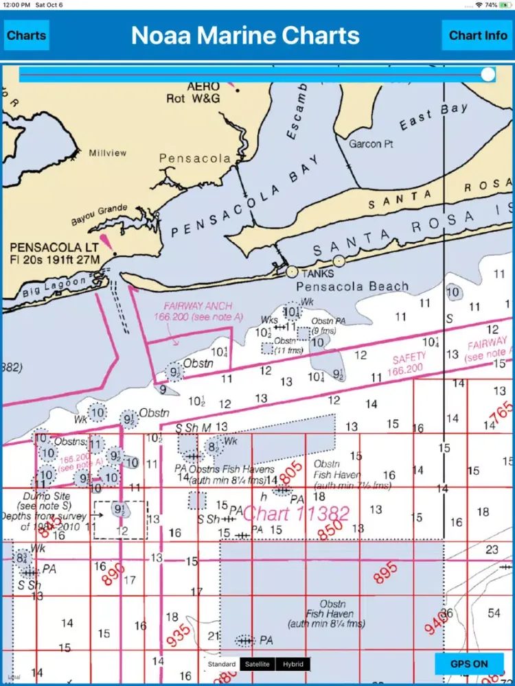 ภาพหน้าจอของ USA Marine Charts NOAA MGR iPad 