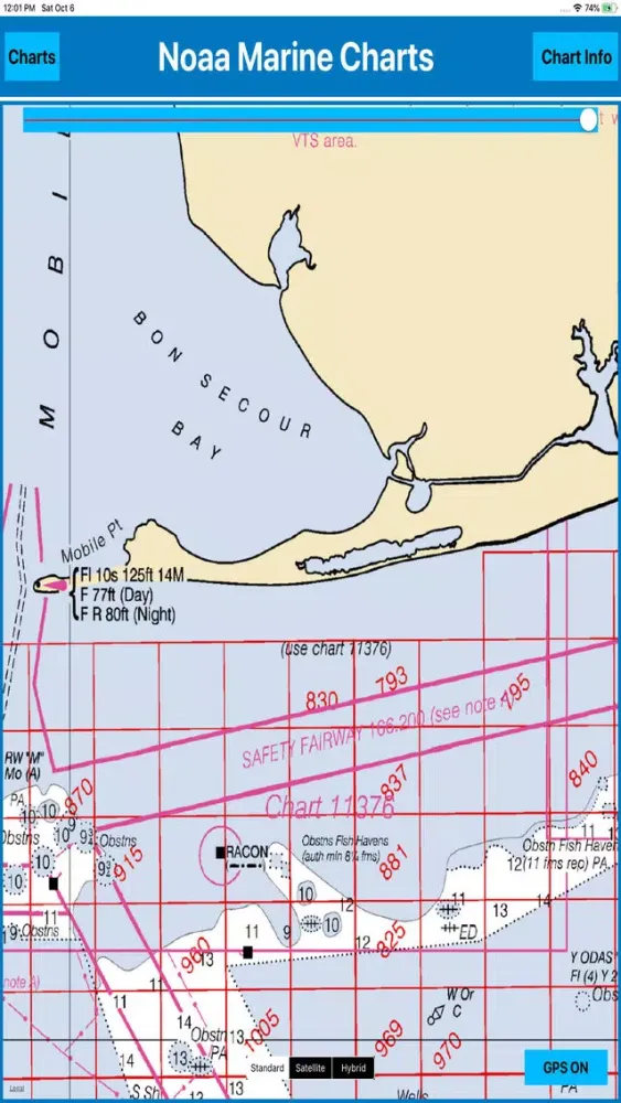 ภาพหน้าจอของ USA Marine Charts NOAA MGR