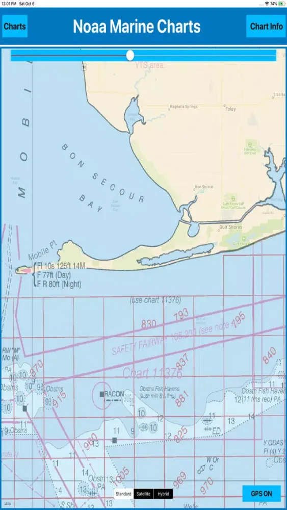 ภาพหน้าจอของ USA Marine Charts NOAA MGR