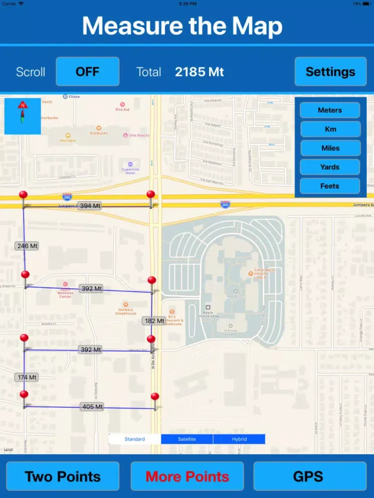 Capturas de tela do Measure the Map iPad 