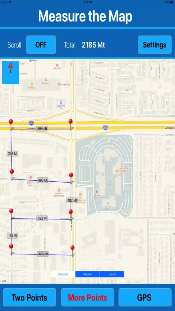Capturas de tela do Measure the Map