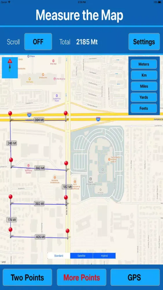 Capturas de tela do Measure the Map