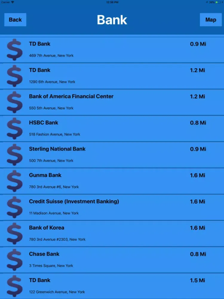 Capturas de pantalla de Local POI Search MGR iPad 