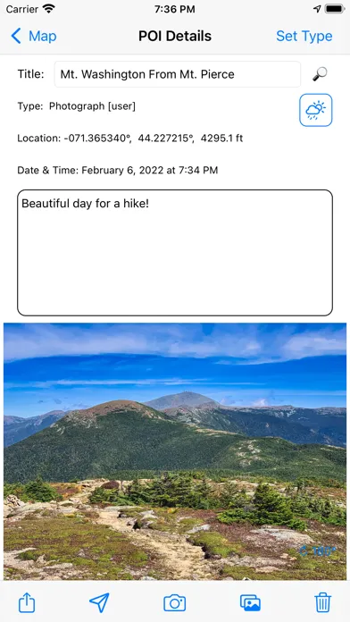 Captures d'écran de White Mtn Hiker Pemi