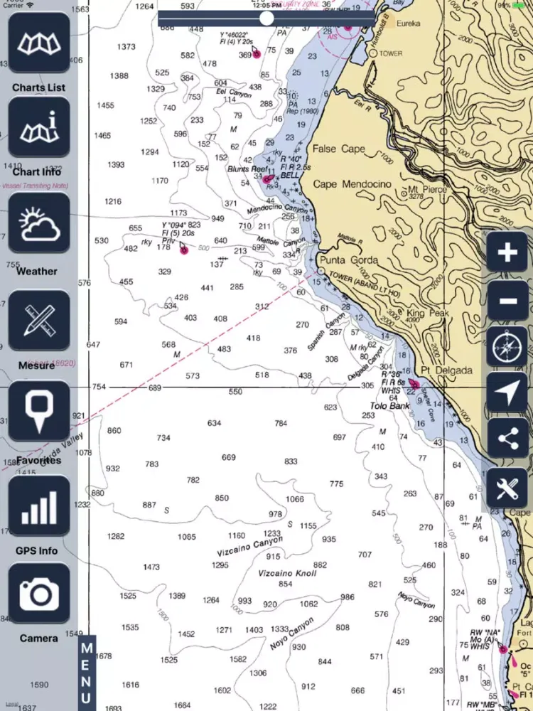 Tangkapan skrin California Raster Maps iPad 
