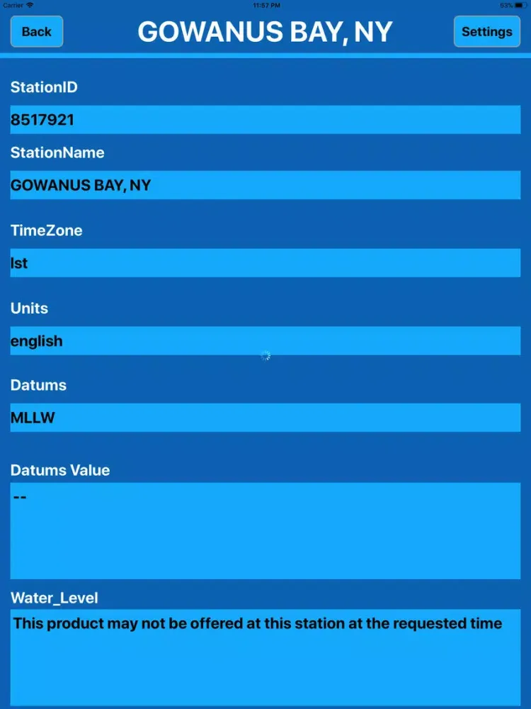 ภาพหน้าจอของ Tide Stations of USA MGR iPad 