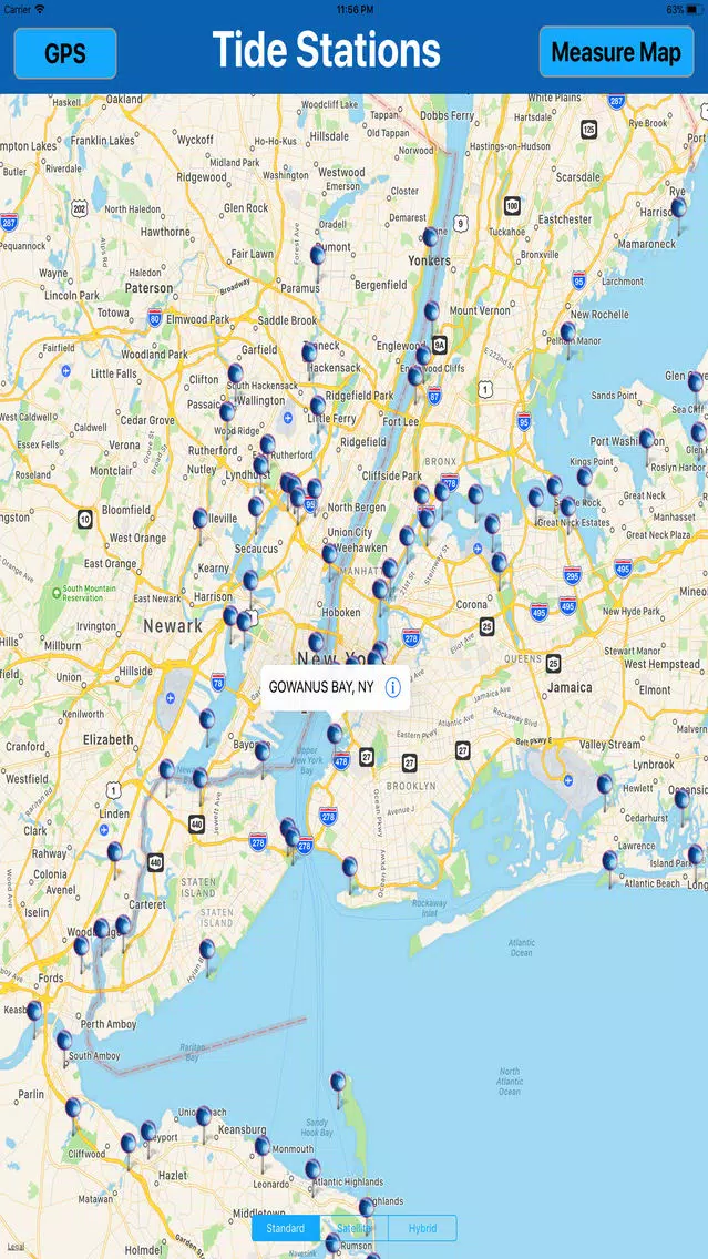 Zrzuty ekranu Tide Stations of USA MGR