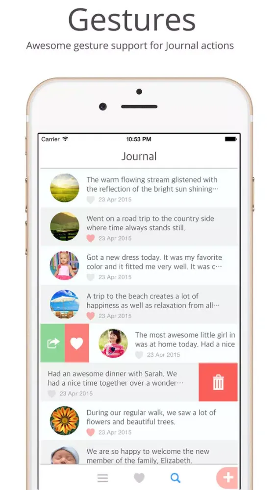 Journal - Capture life as it happens سکرین شاٹس