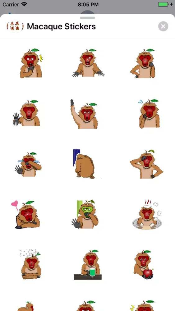 Macaque Stickers Ekran Görüntüleri