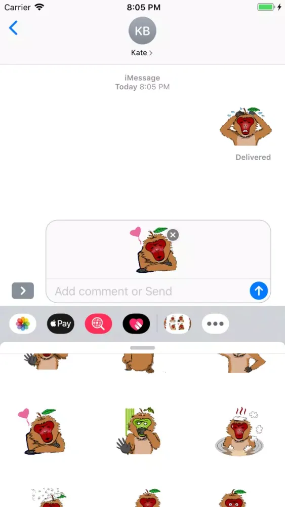Macaque Stickers Ekran Görüntüleri