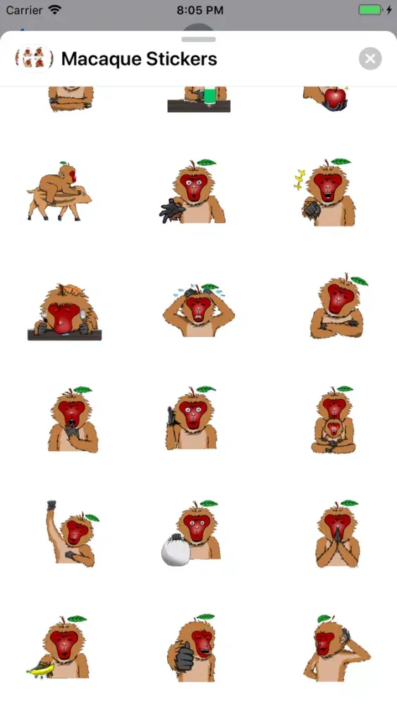Macaque Stickers Ekran Görüntüleri