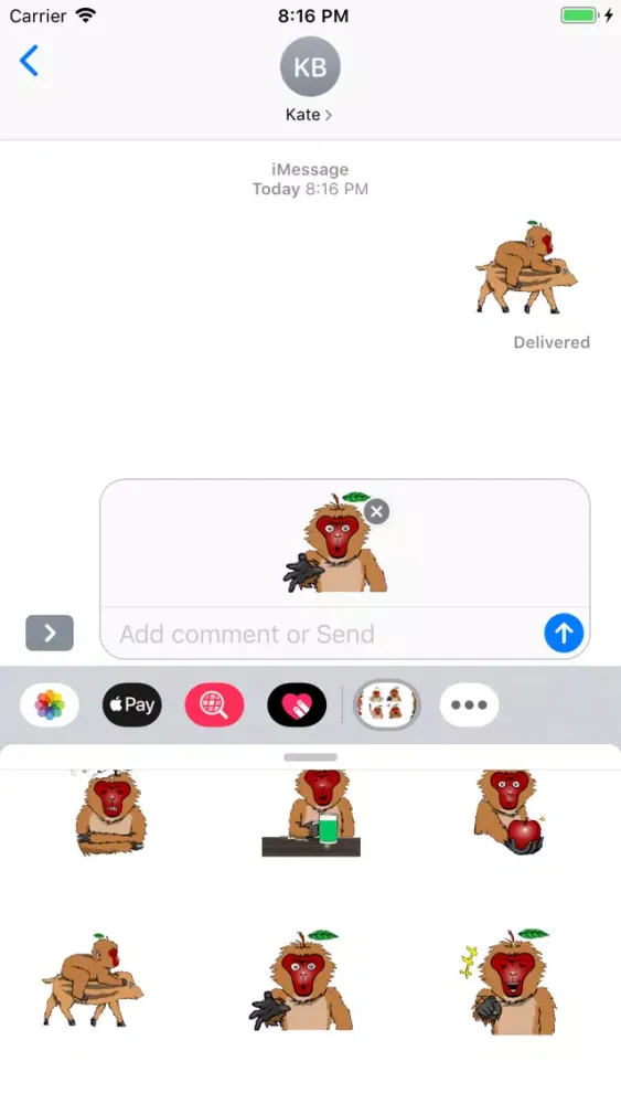 Macaque Stickers Ekran Görüntüleri