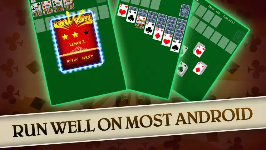 Capturas de tela do Solitaire