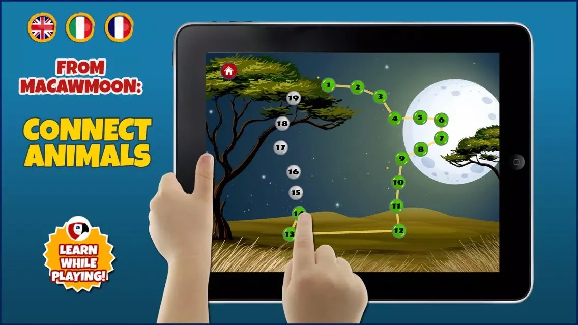 Capturas de tela do Discovery the animals - counting with interactive fauna zoo ocean wild - Macaw Moon
