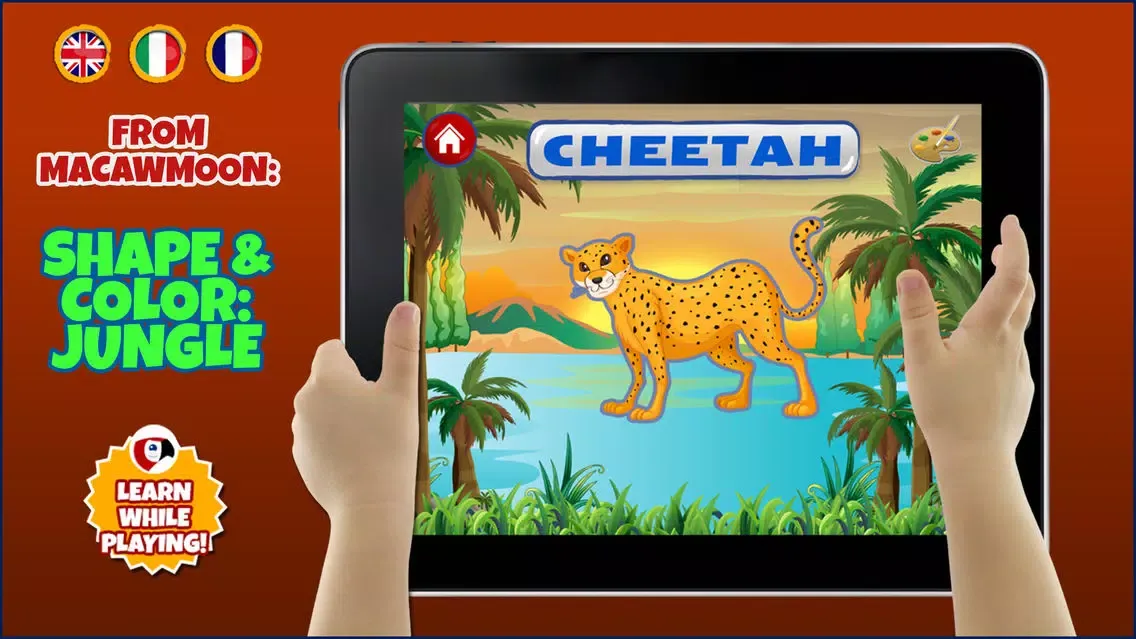 Preschool animals Jungle Shape and color puzzles for toddlers and kids - Learning educational games to teach alphabet and letters songs, macthing and memory - Macaw Moon スクリーンショット
