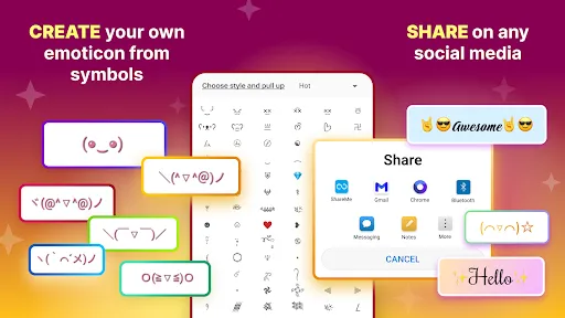 Cool Symbols & Characters سکرین شاٹس
