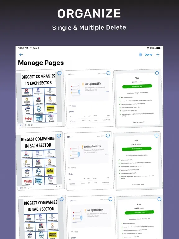 PDF Pages: Add, Delete, Export iPad 스크린샷