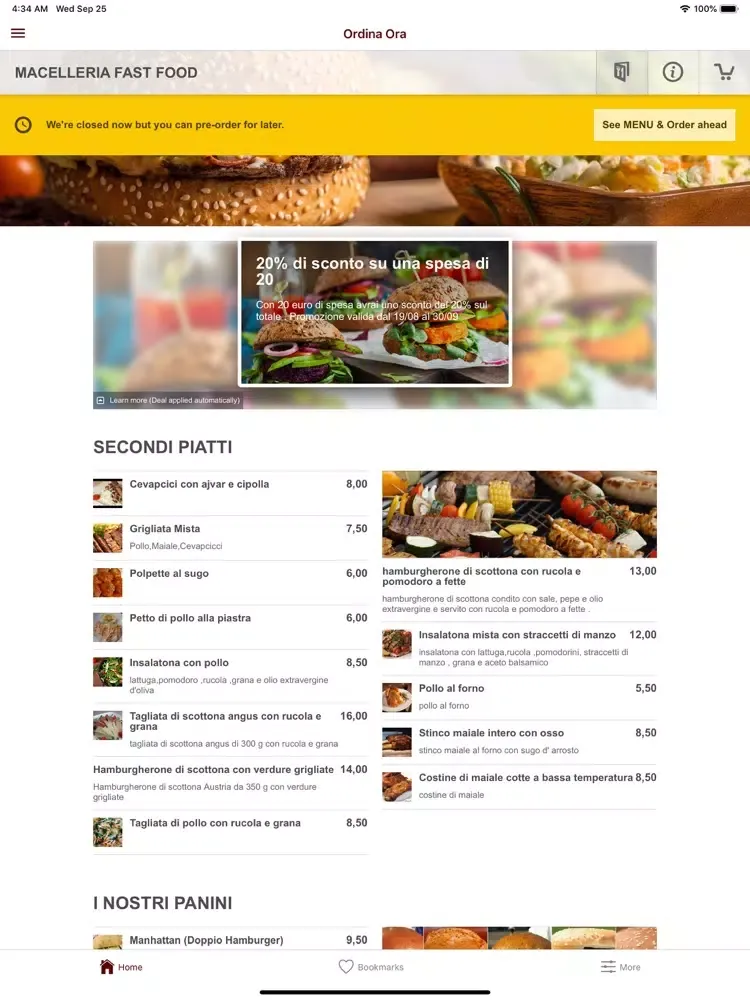 Capturas de pantalla de Macelleria Fast Food iPad 