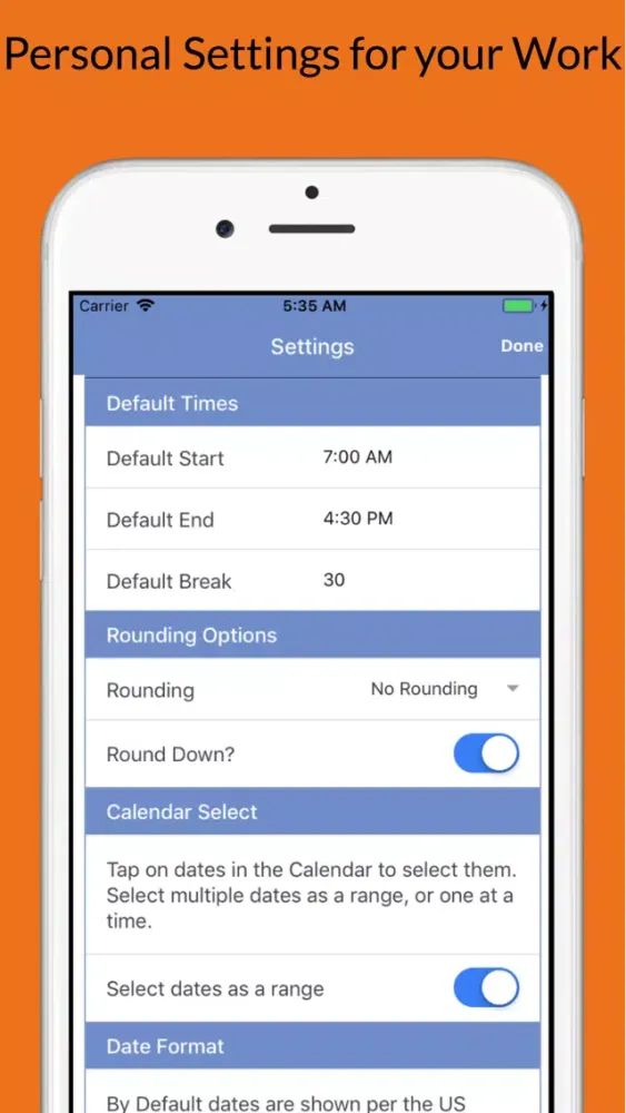 Screenshot di Hours Worked Time Clock & Pay