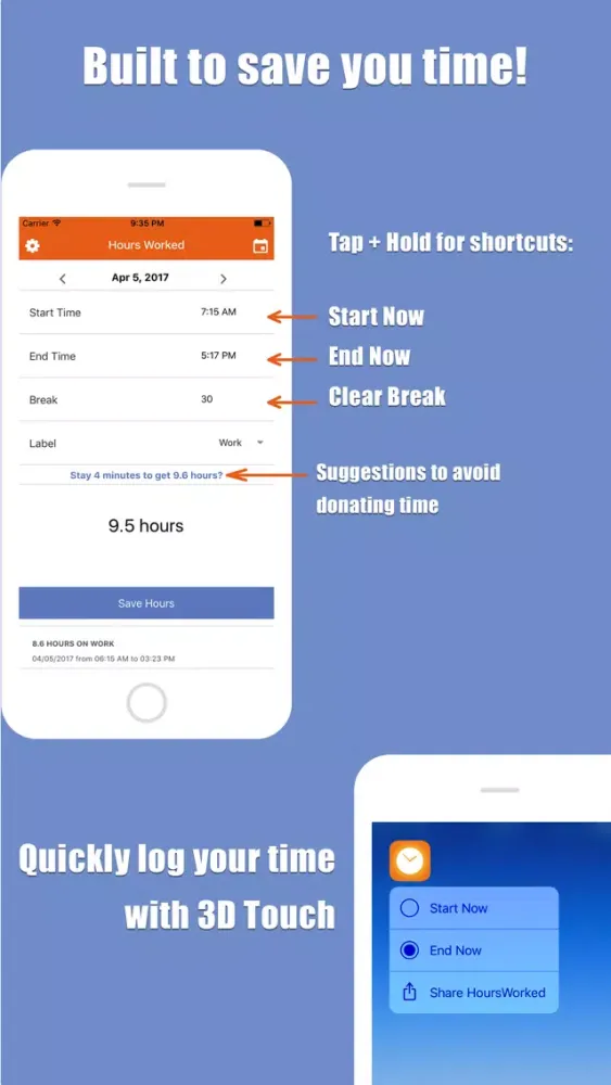 Screenshot di Hours Worked Time Clock & Pay