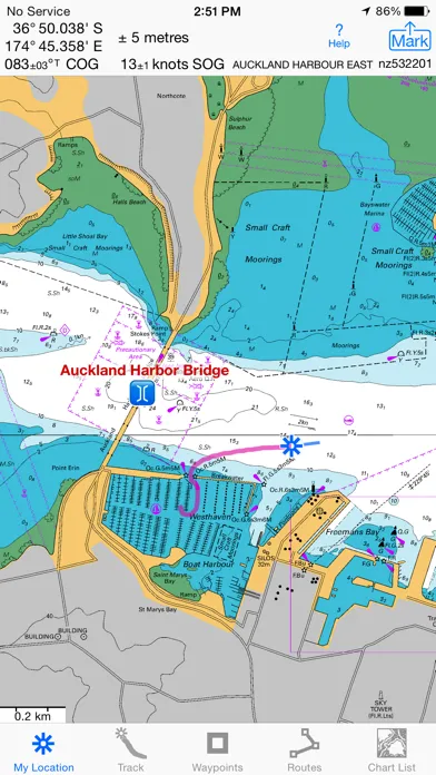 iSailGPS NZ : NZ Marine Charts سکرین شاٹس