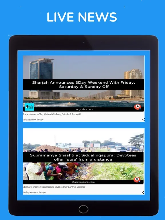 News X - Live News Browser iPad  Screenshots