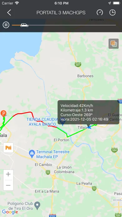 Capturas de tela do Machala GPS