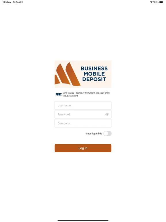 MSB Business Mobile Deposit iPad  Screenshots