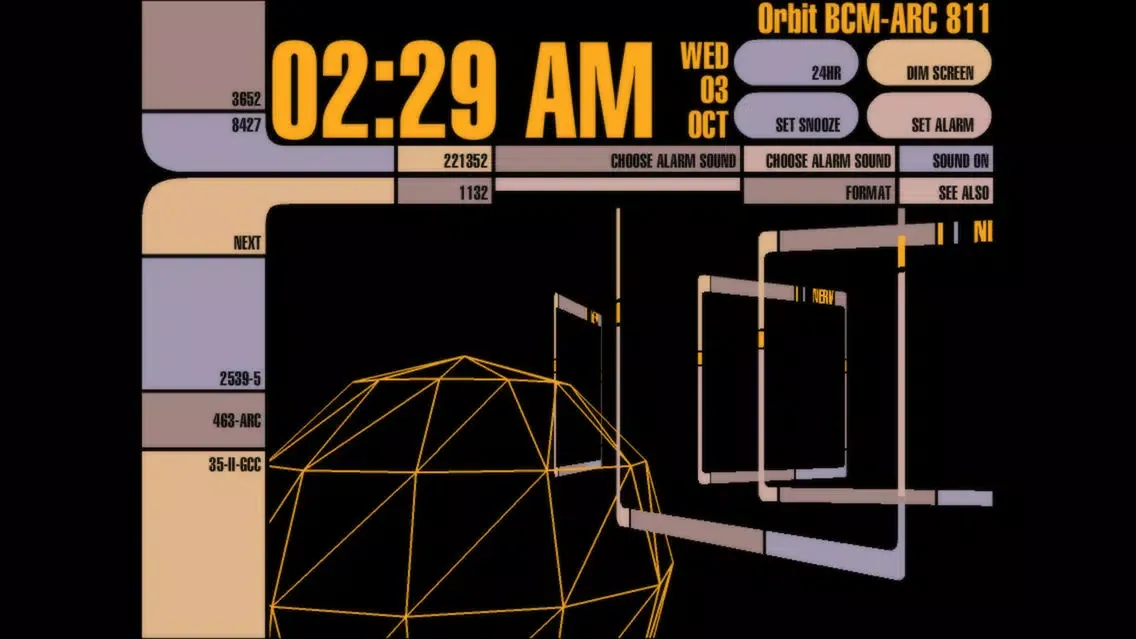 LCARS Alarm Screenshots