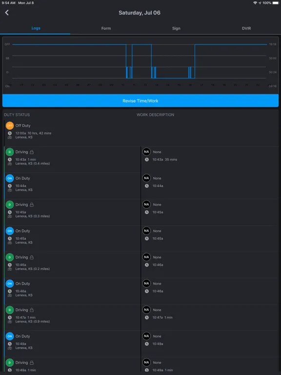 Tangkapan skrin Contractors Elogs iPad 