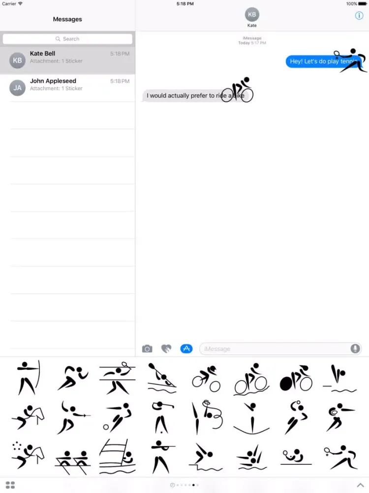 Screenshot di Sport stickers for iMessage iPad 