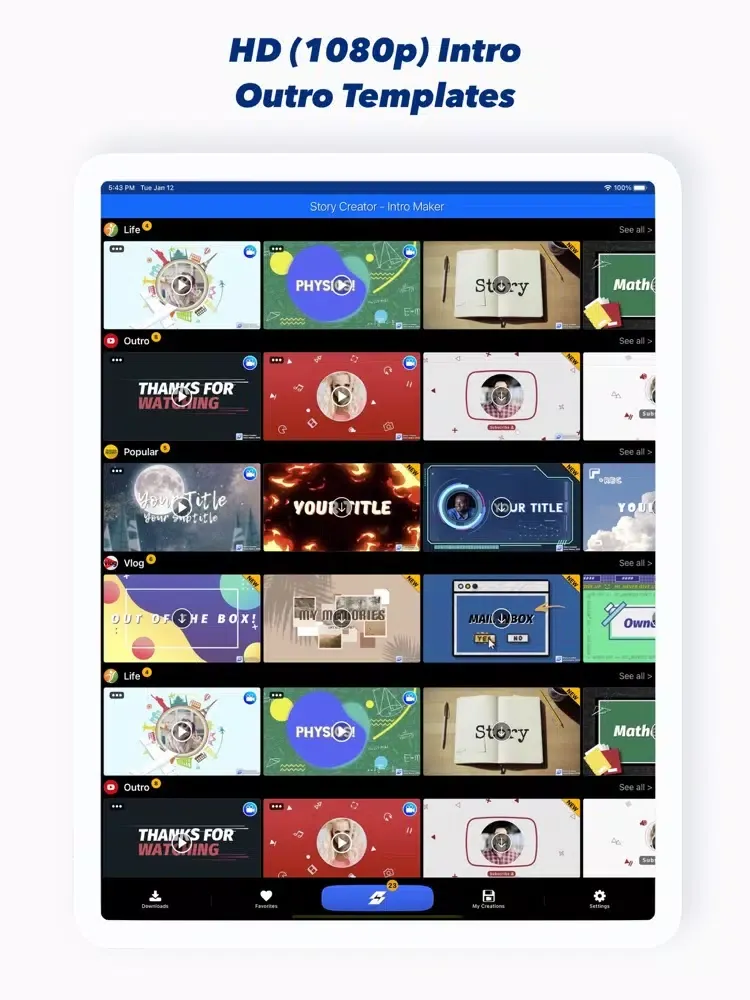 تصاویر Story Creator - Intro Maker iPad 