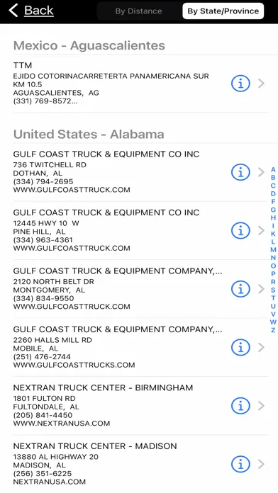 Capturas de pantalla de Mack Trucks Dealer Locator