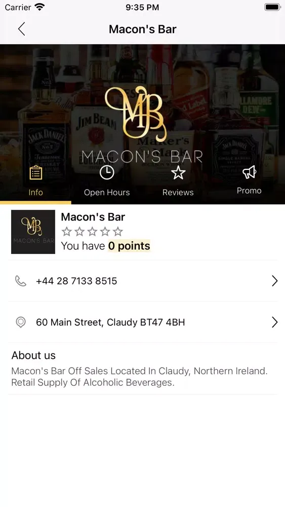 Capturas de tela do Macon's Bar Off Sales