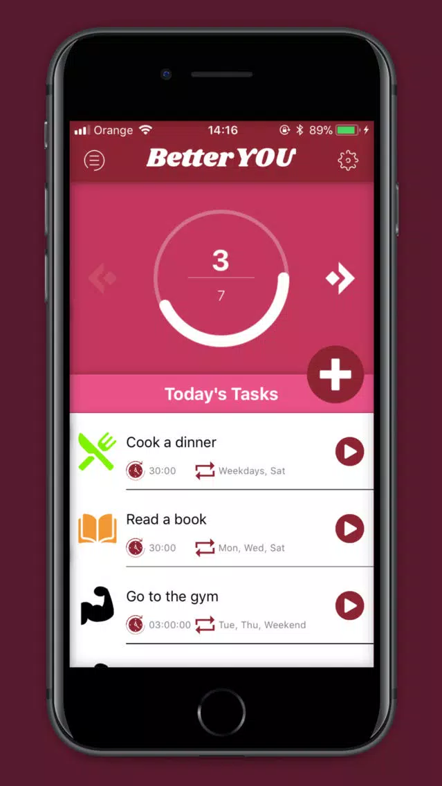 Capturas de tela do BetterYOU - Daily Planner