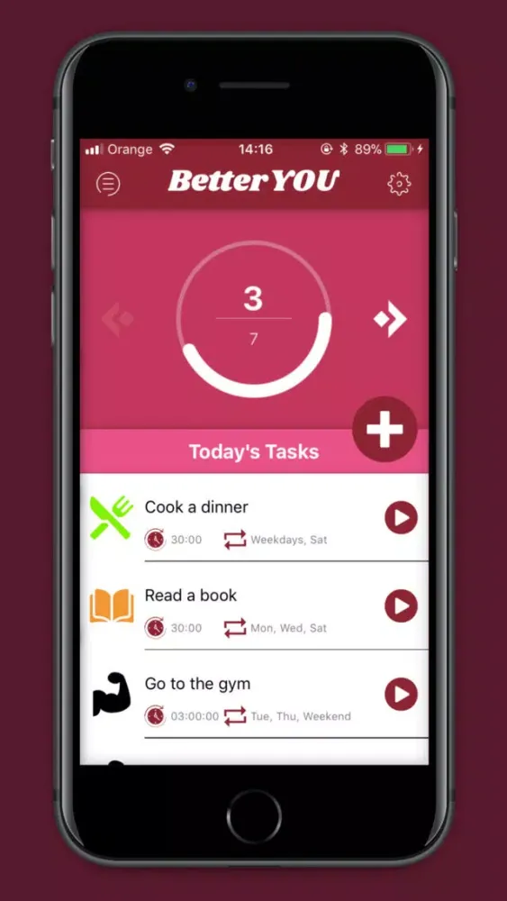 ภาพหน้าจอของ BetterYOU - Daily Planner